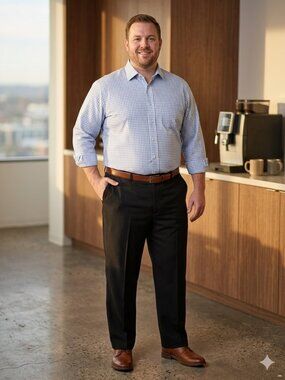 NWT Haggar Work to Weekend Black Classic Fit Pants Men's 46W x 29L